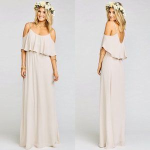 Caitlin Ruffle Maxi Dress Show Me the Ring Crisp